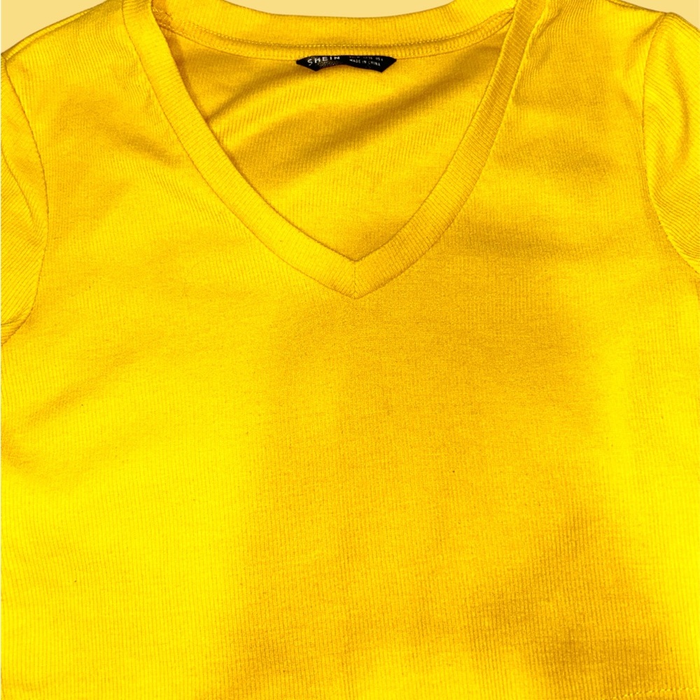 Express Yellow V-Neck Sweater
